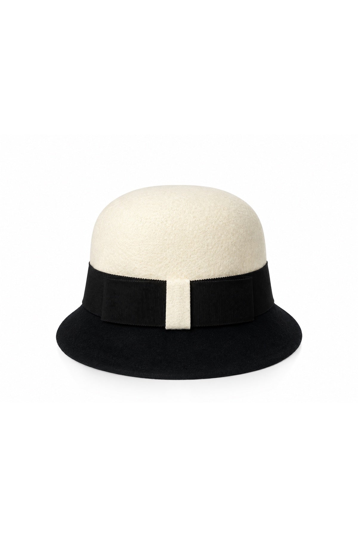 Cappello in feltro bicolore