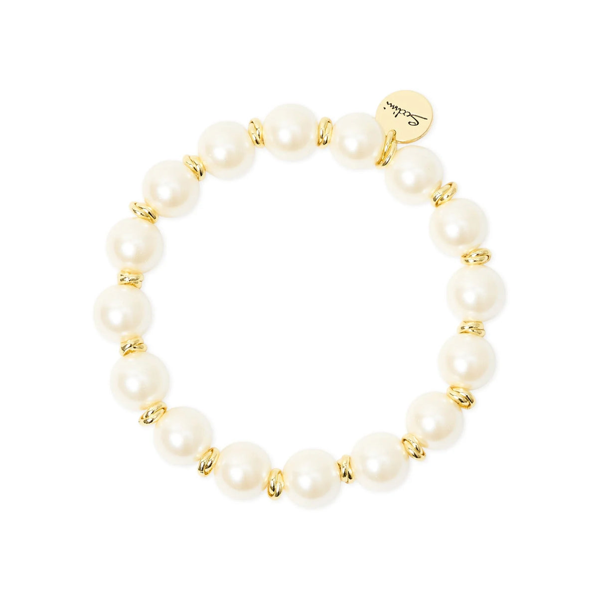 Bracciale elastico grandi perle Eve