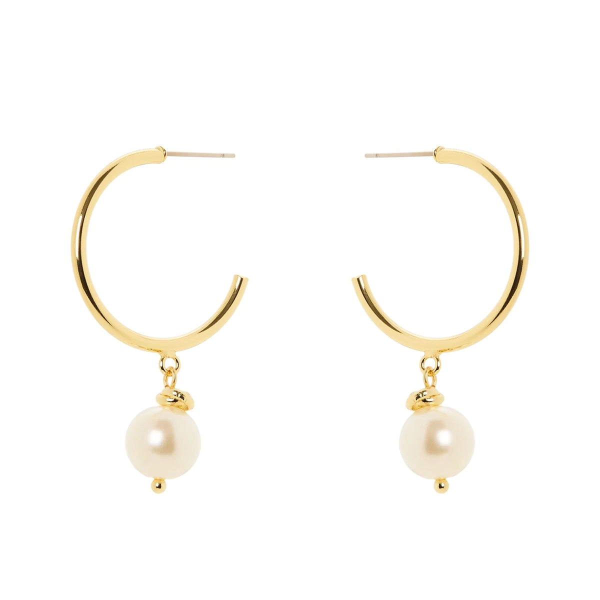 Orecchini cerchio perla pendente Eve