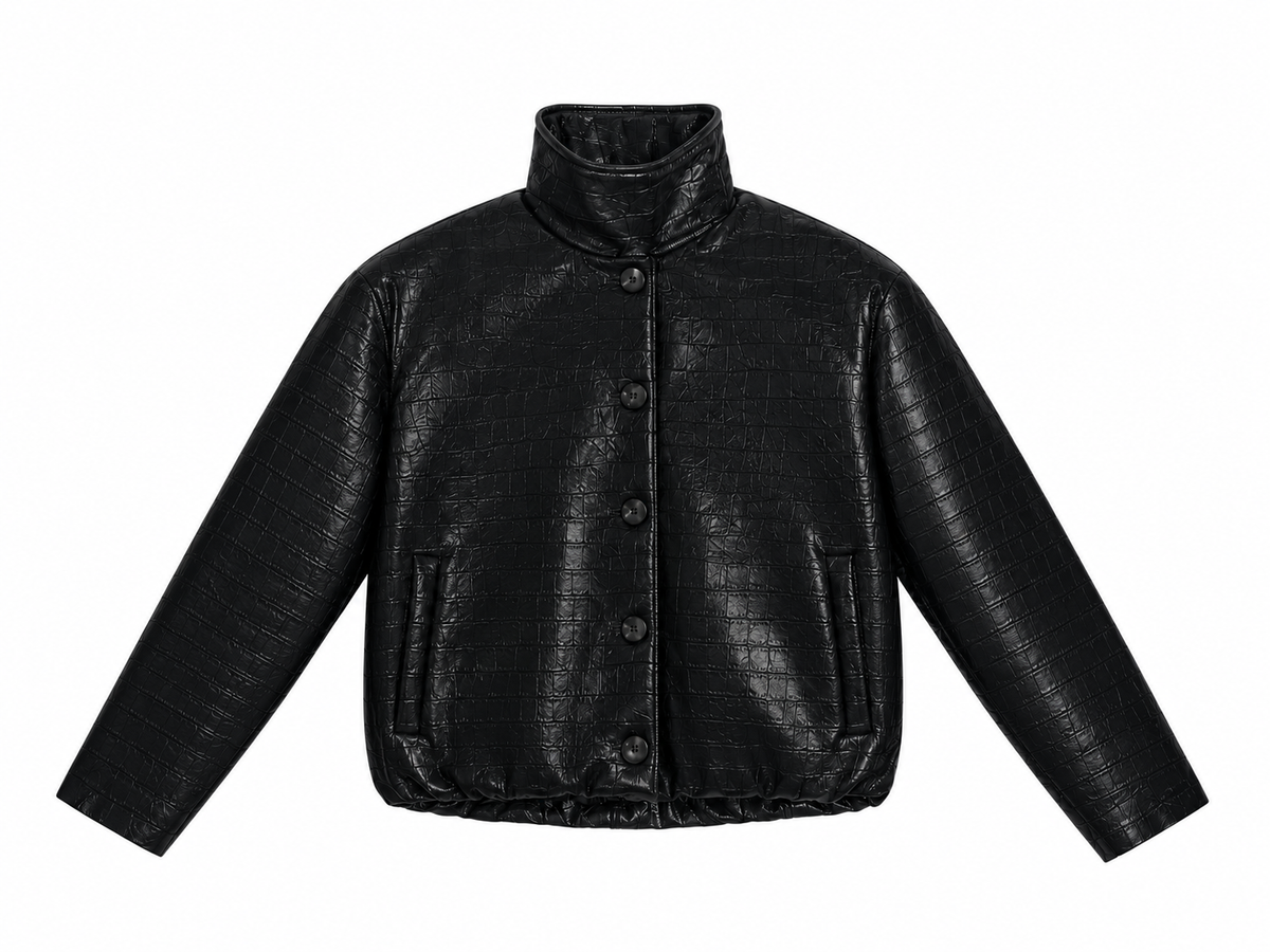 Bomber Nero ecopelle