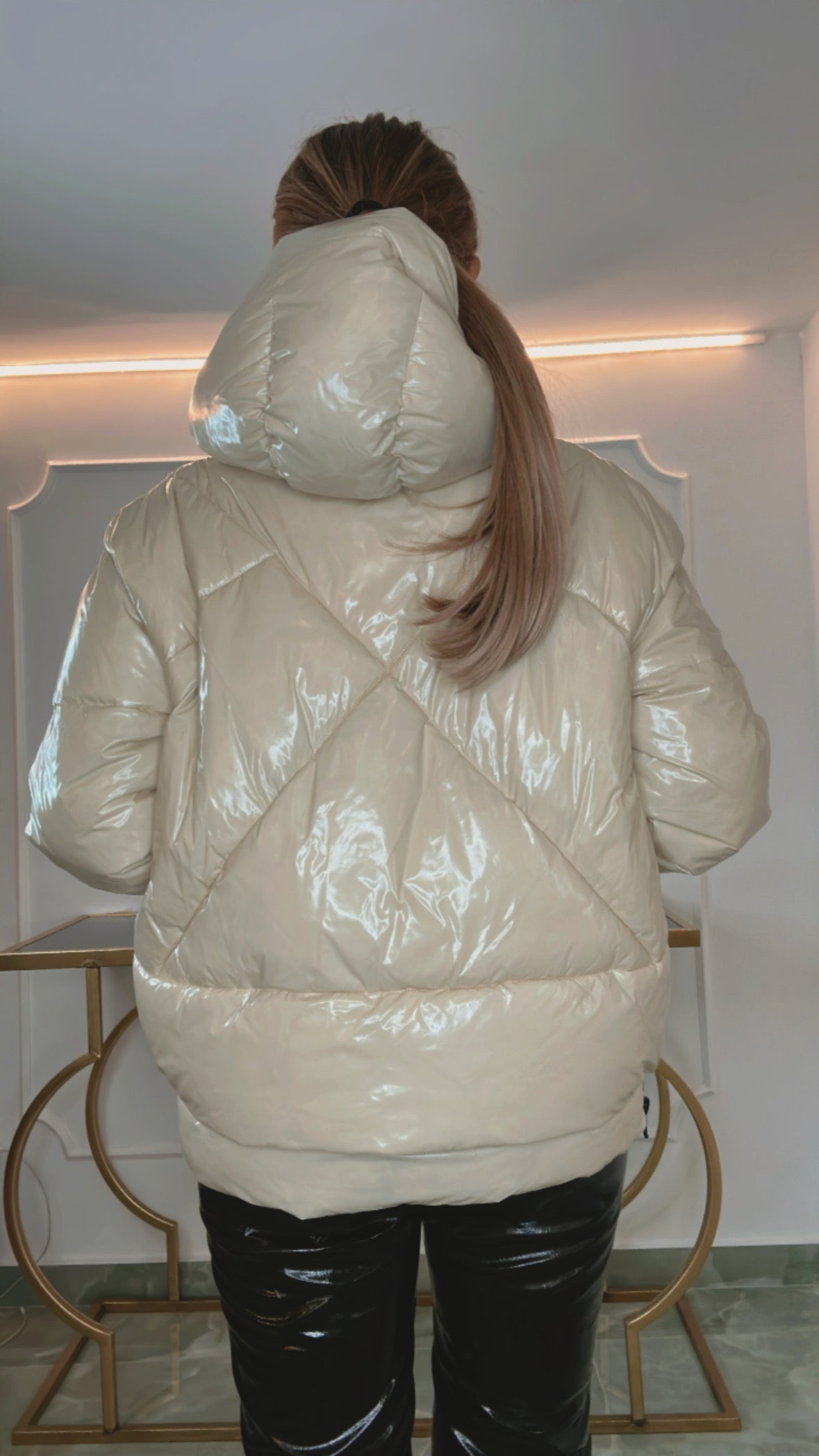 Piumino Canadian glossy panna