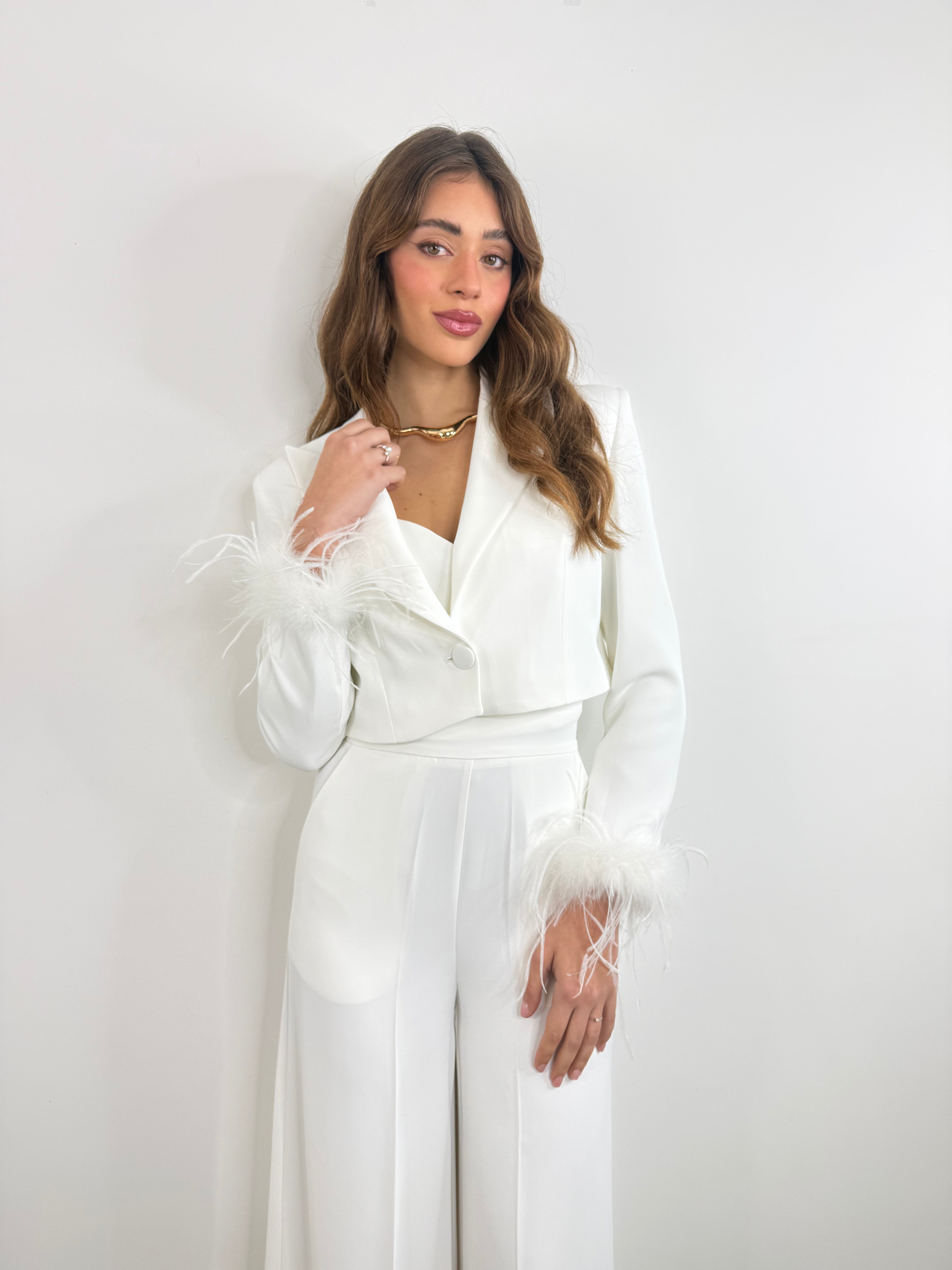 Tailleur Plume Crop