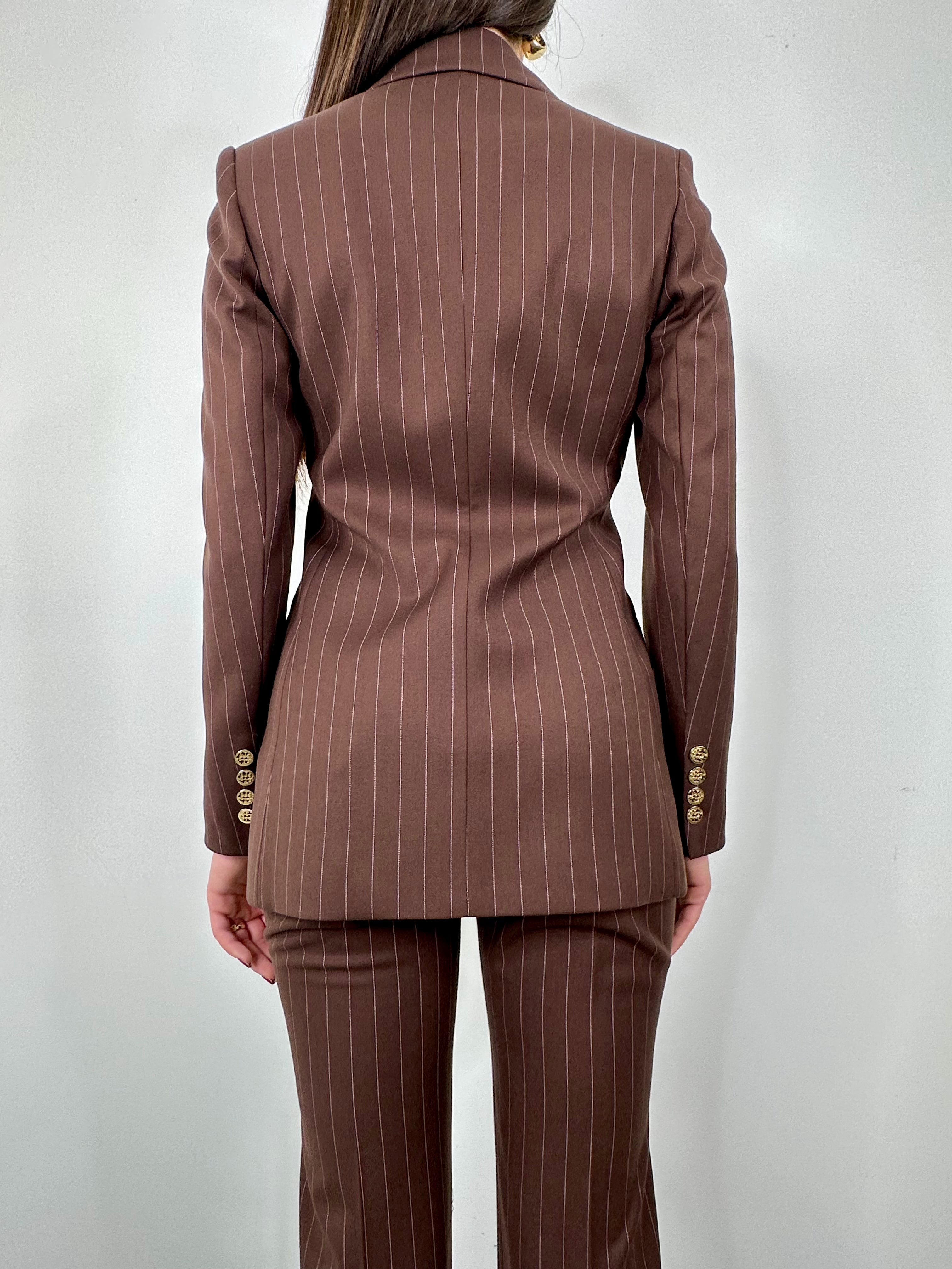 Tailleur Stripe marrone