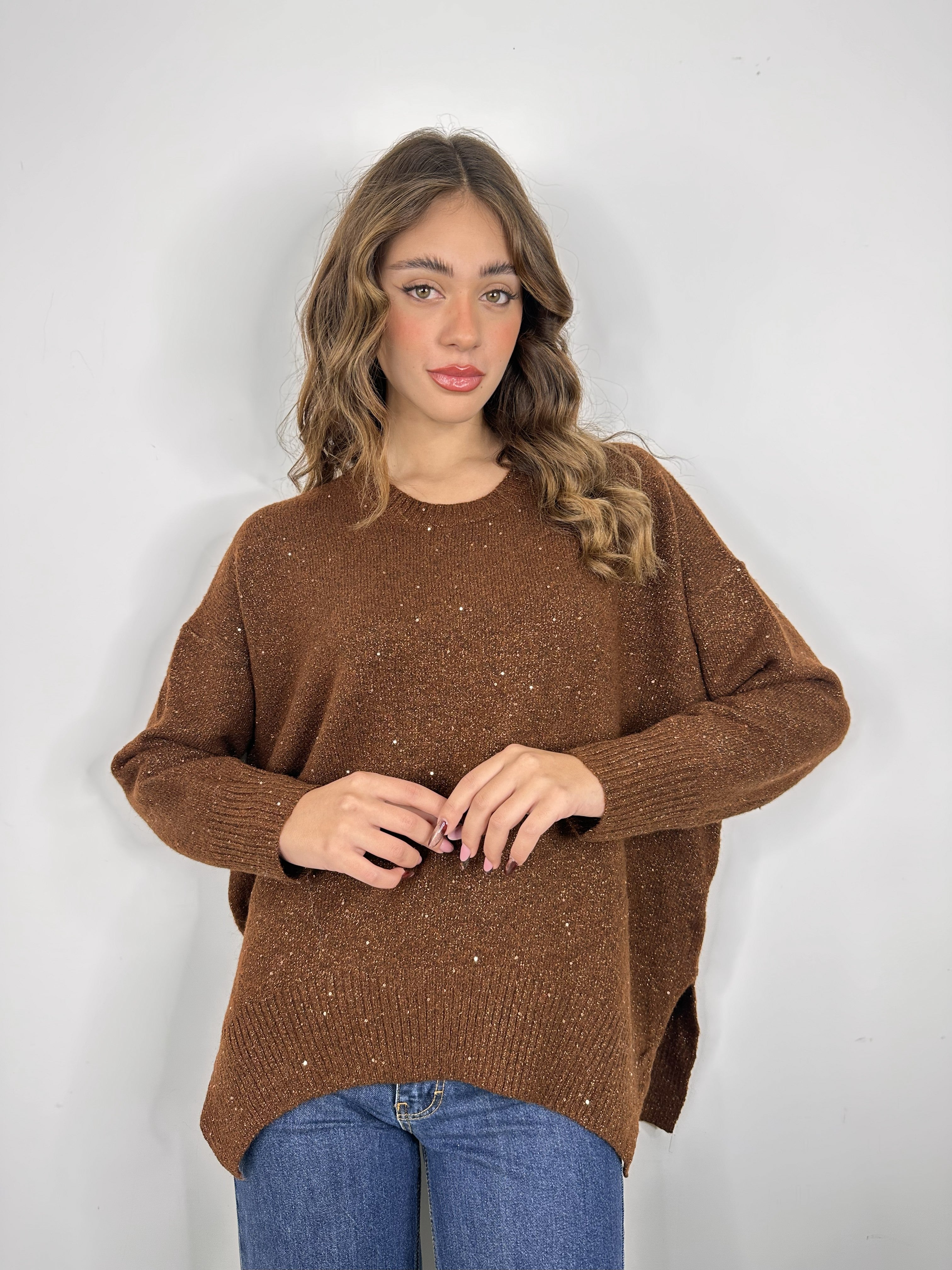 Maglione glitterato