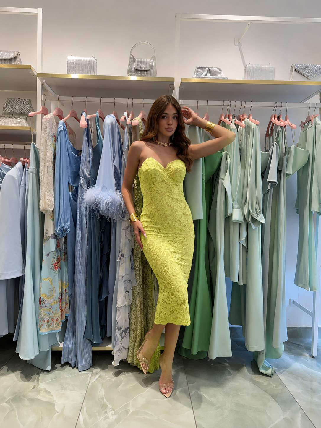 Lime Lace Silhouette