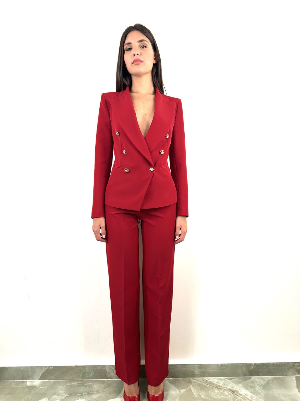 Tailleur Andromeda rosso