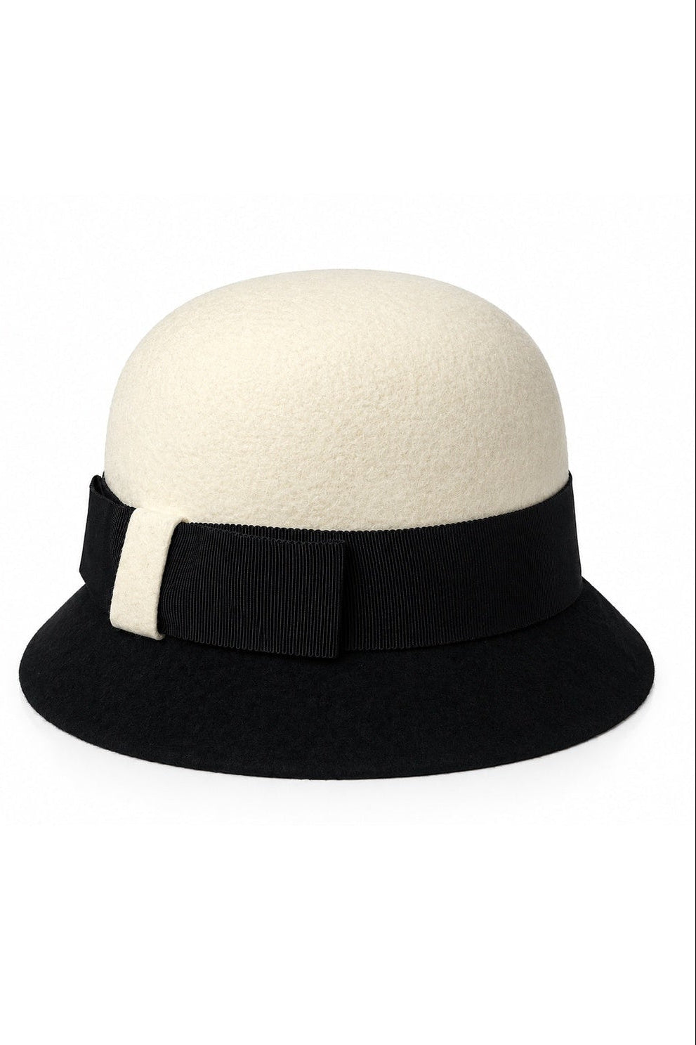 Cappello in feltro bicolore