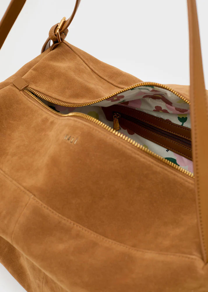 BORSA JUNE A SPALLA SCAMOSCIATO