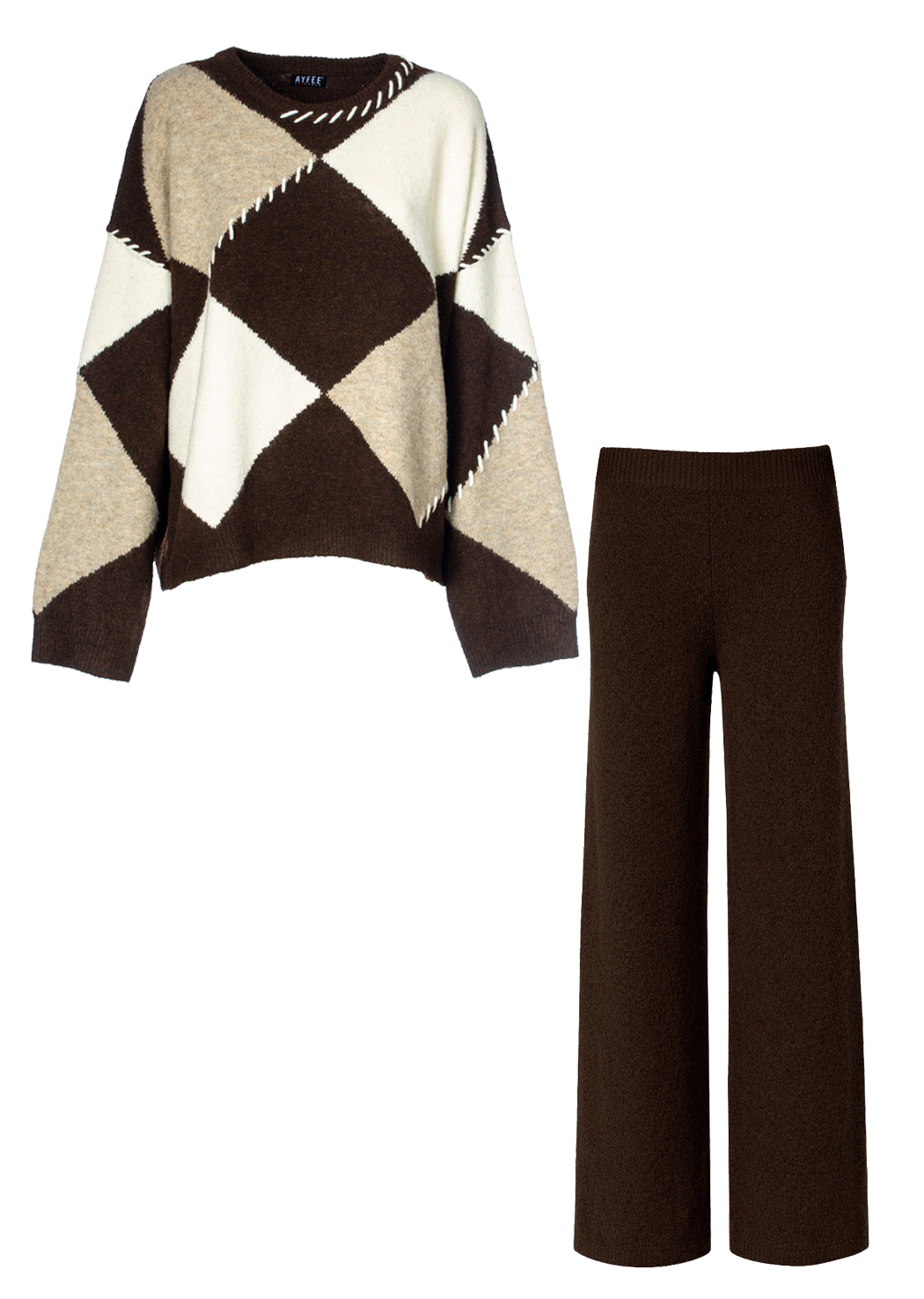 Completo Geometric - Marrone