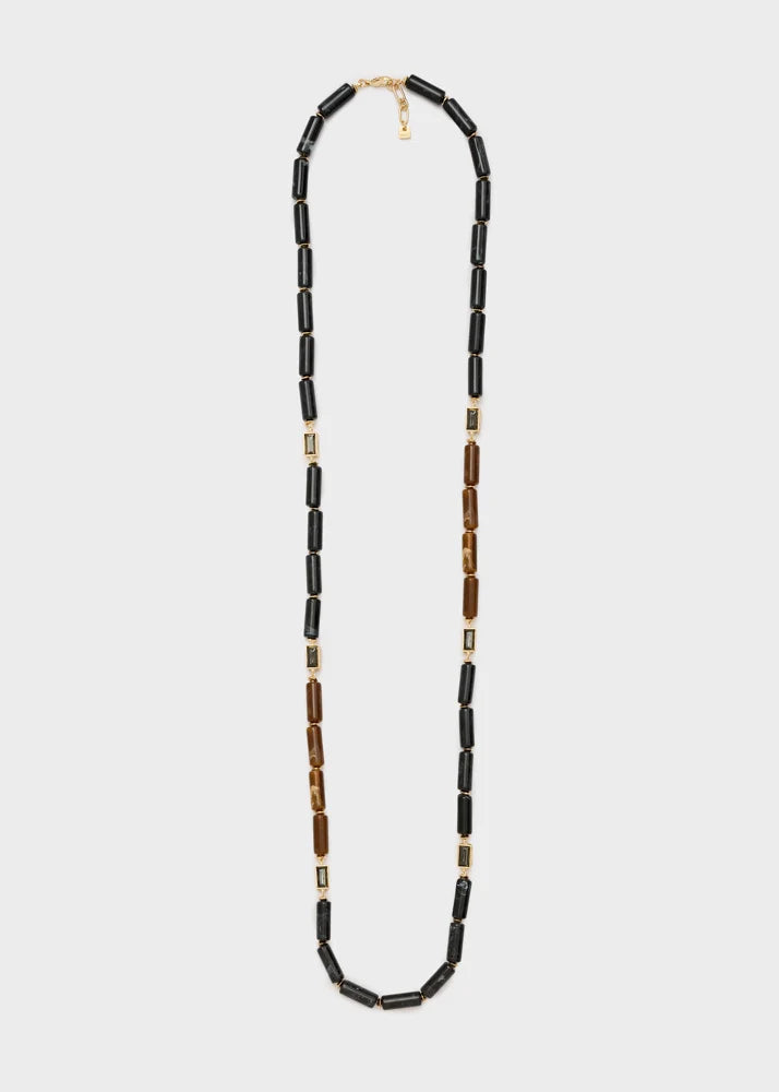 Collana Jil lunga pietre baguette