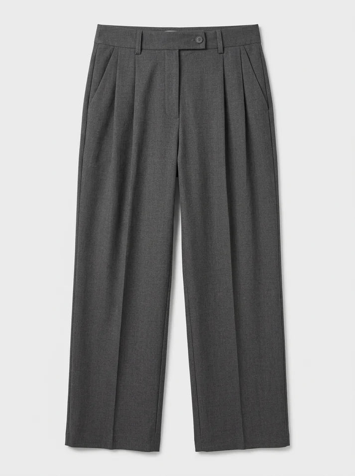 Pantalone Cloe con pinces-grigio