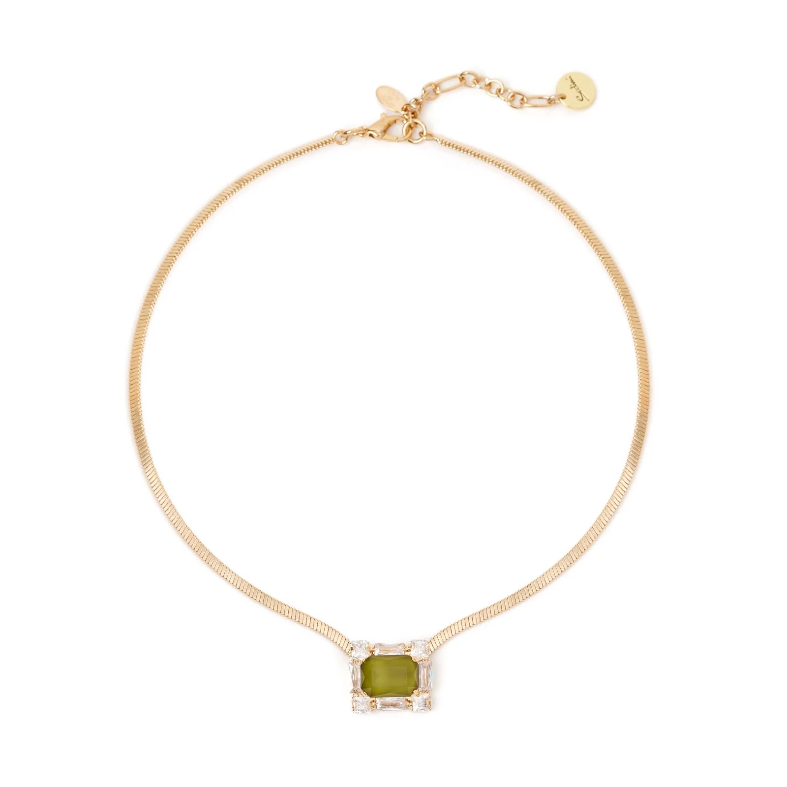 Girocollo serpentina e charm Semira - Verde