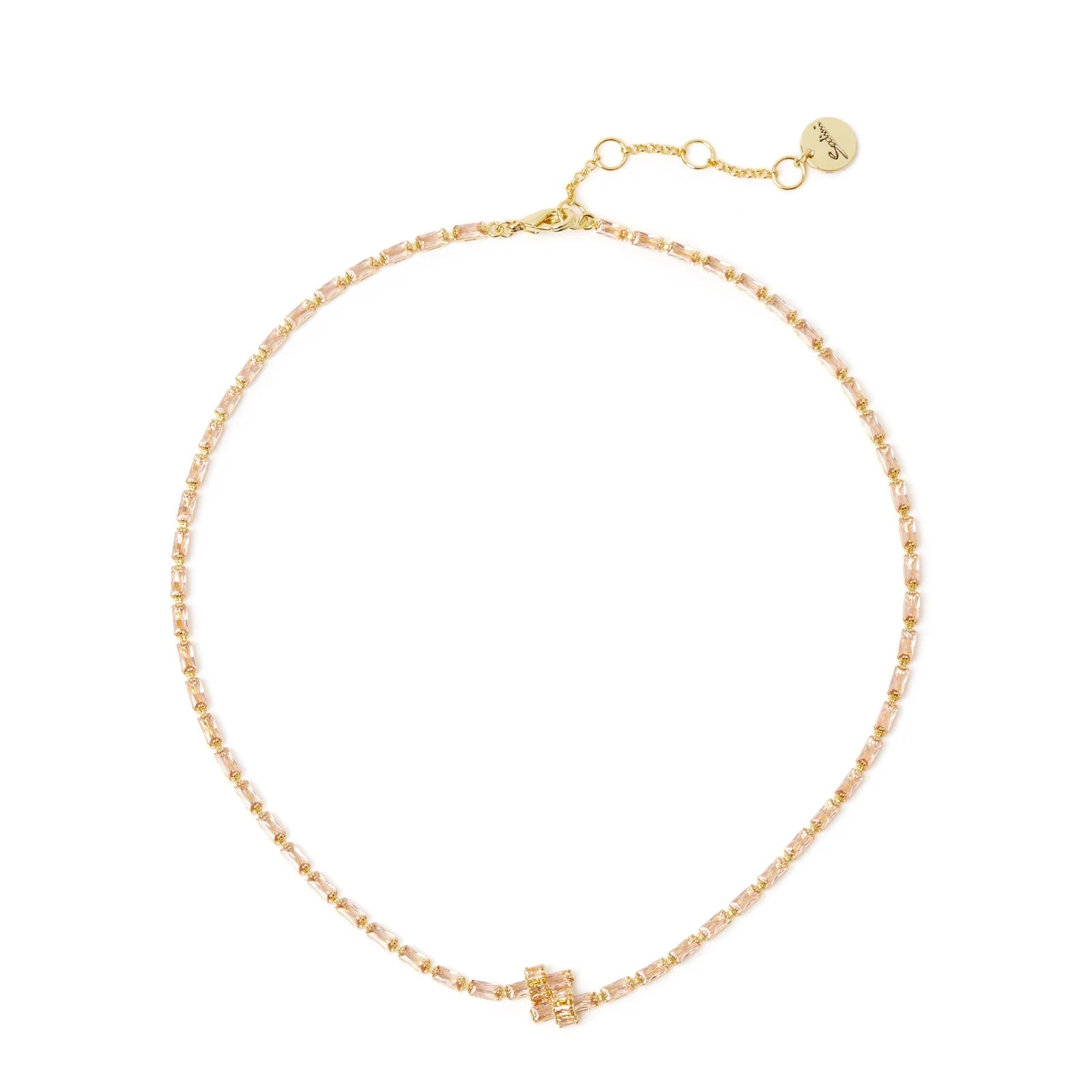 Girocollo con elemento geometrico Serenissima - Champagne