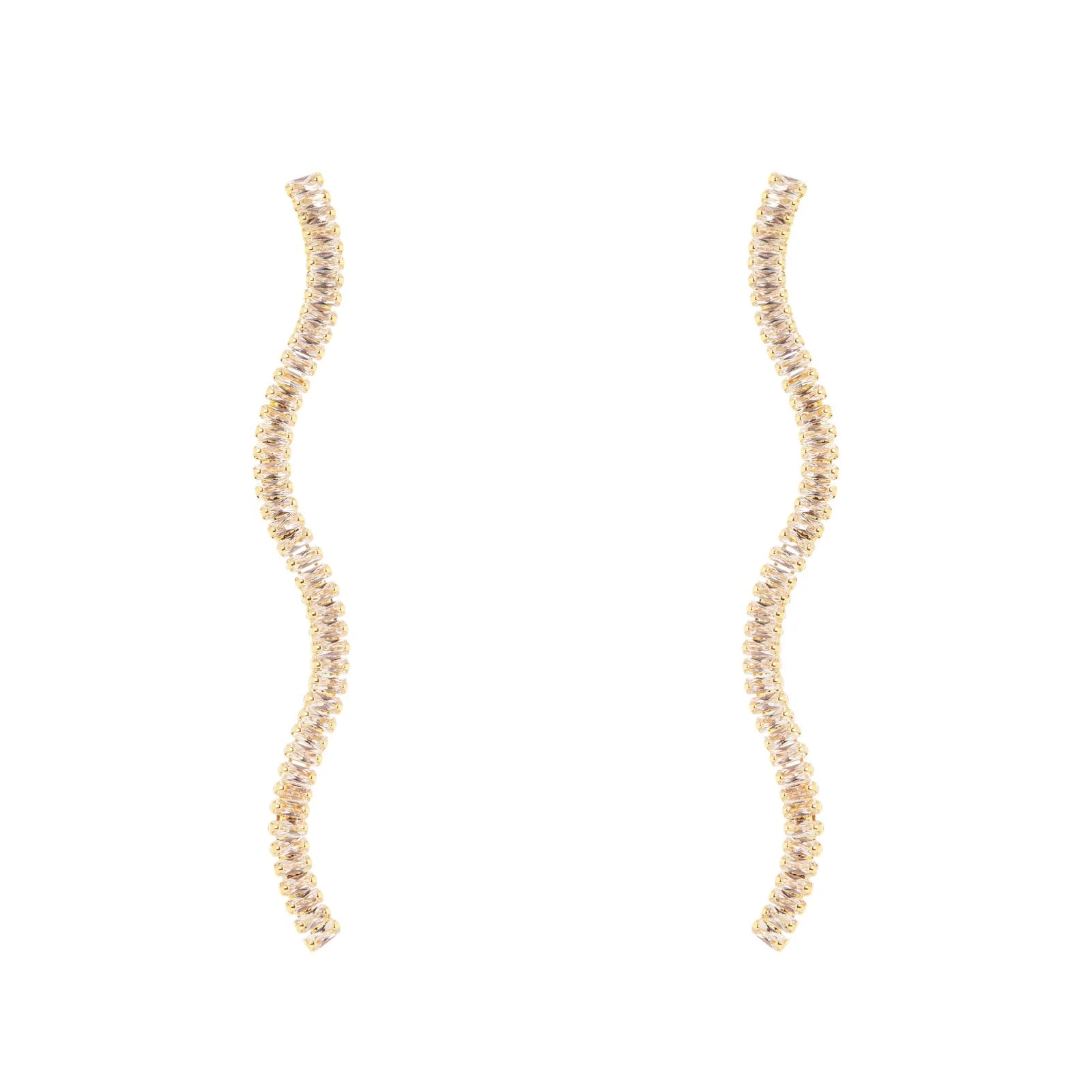 Orecchini a filo ondulato Serenissima - Bianco