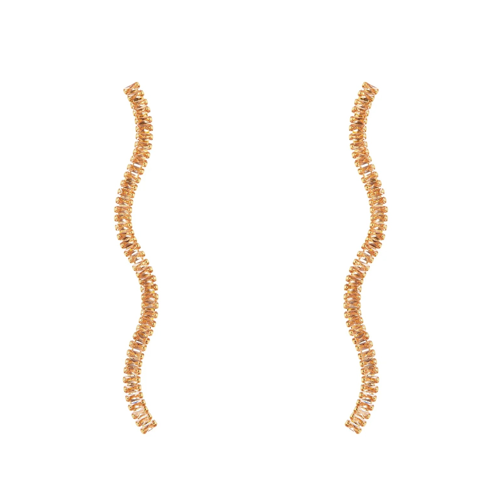 Orecchini a filo ondulato Serenissima - Champagne