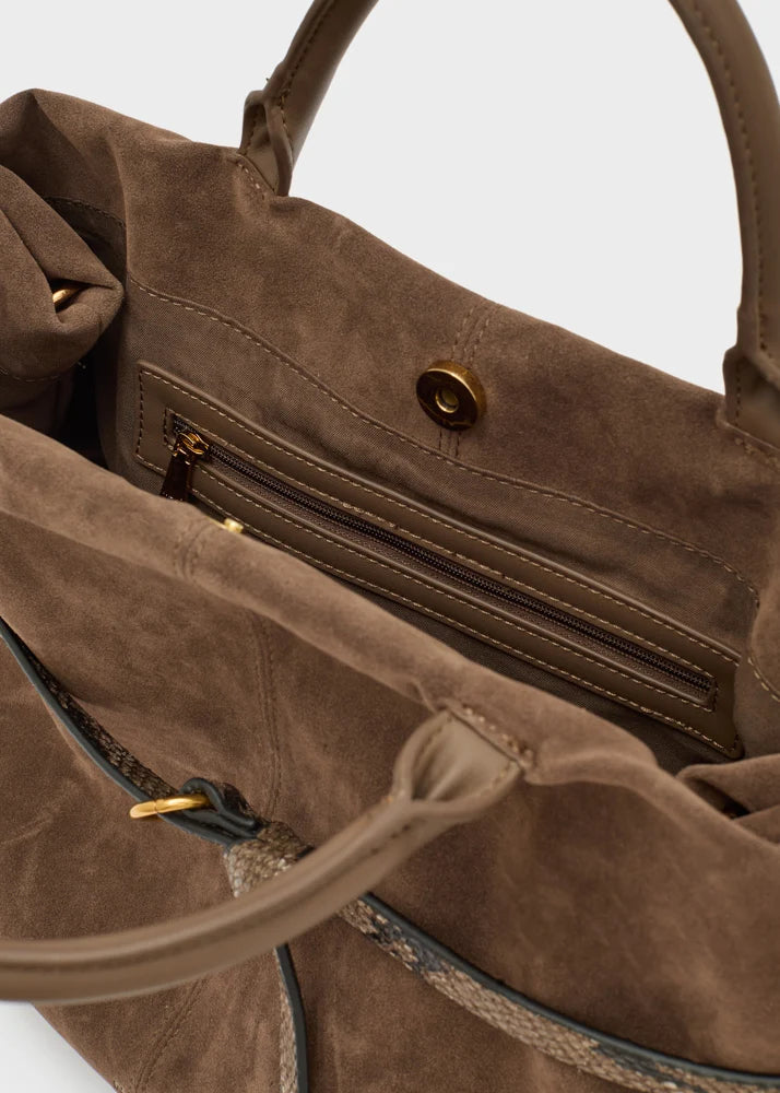 Borsa Melissa con dettagli in pitone