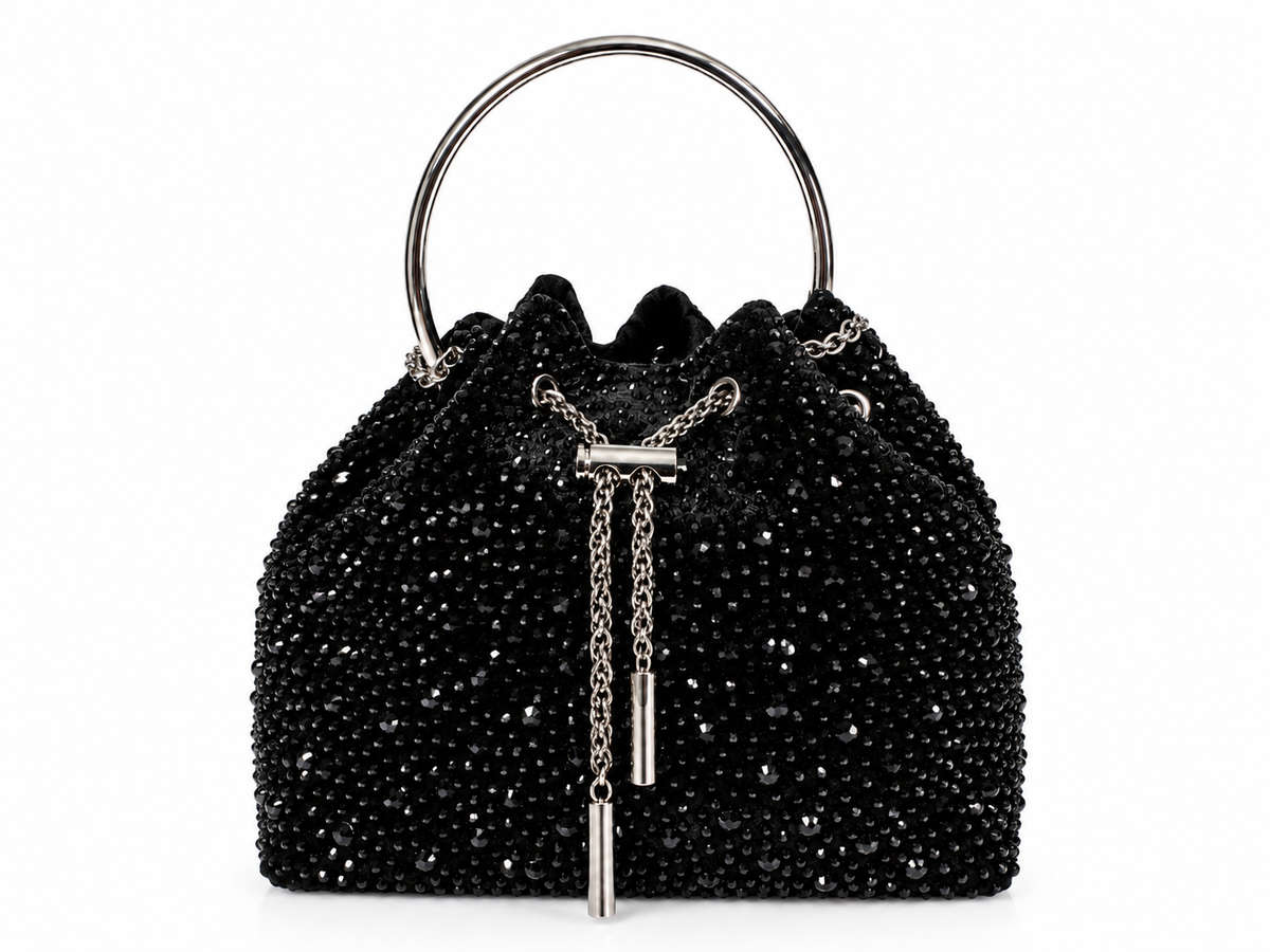 Borsa secchiello Glamour nera