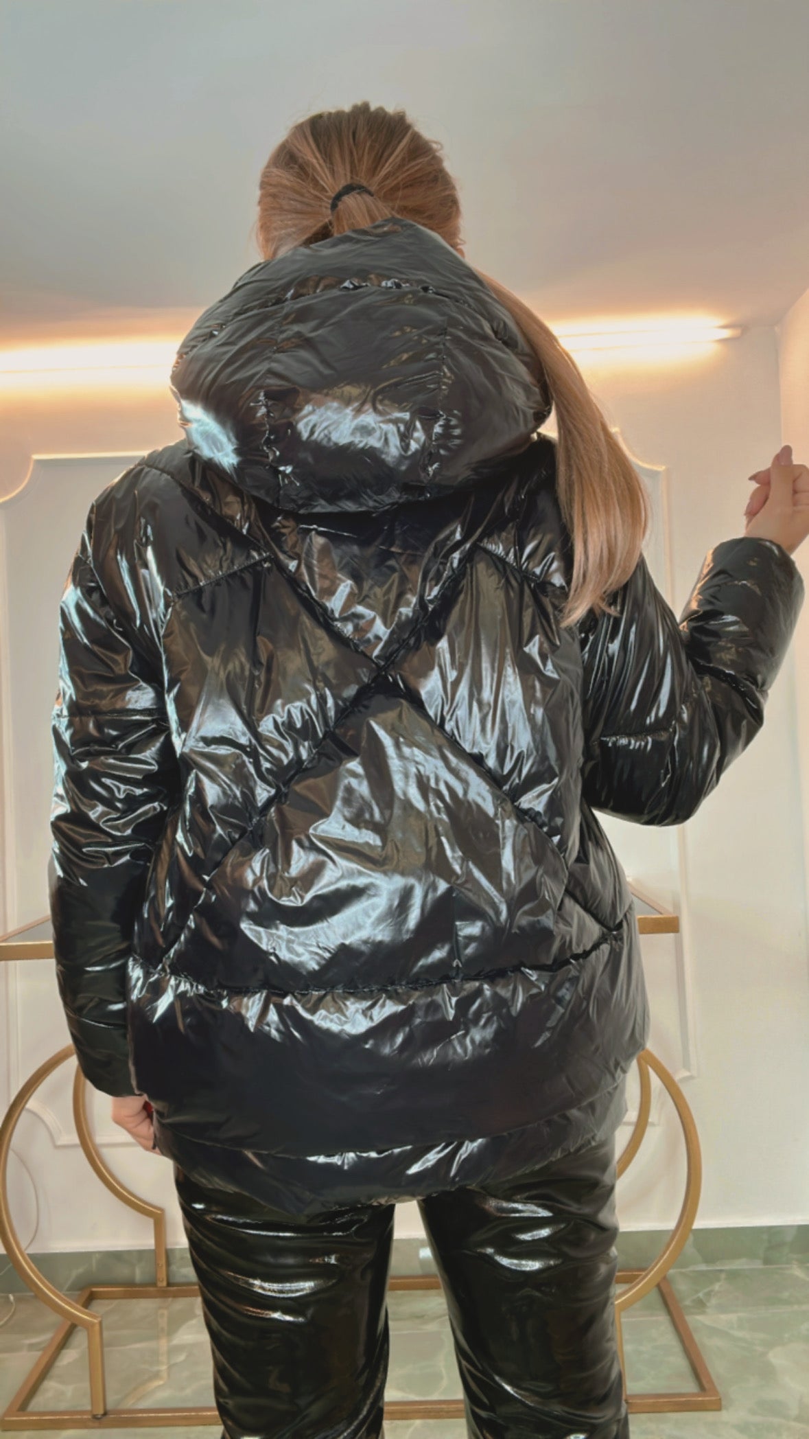 Piumino Canadian vernice nera