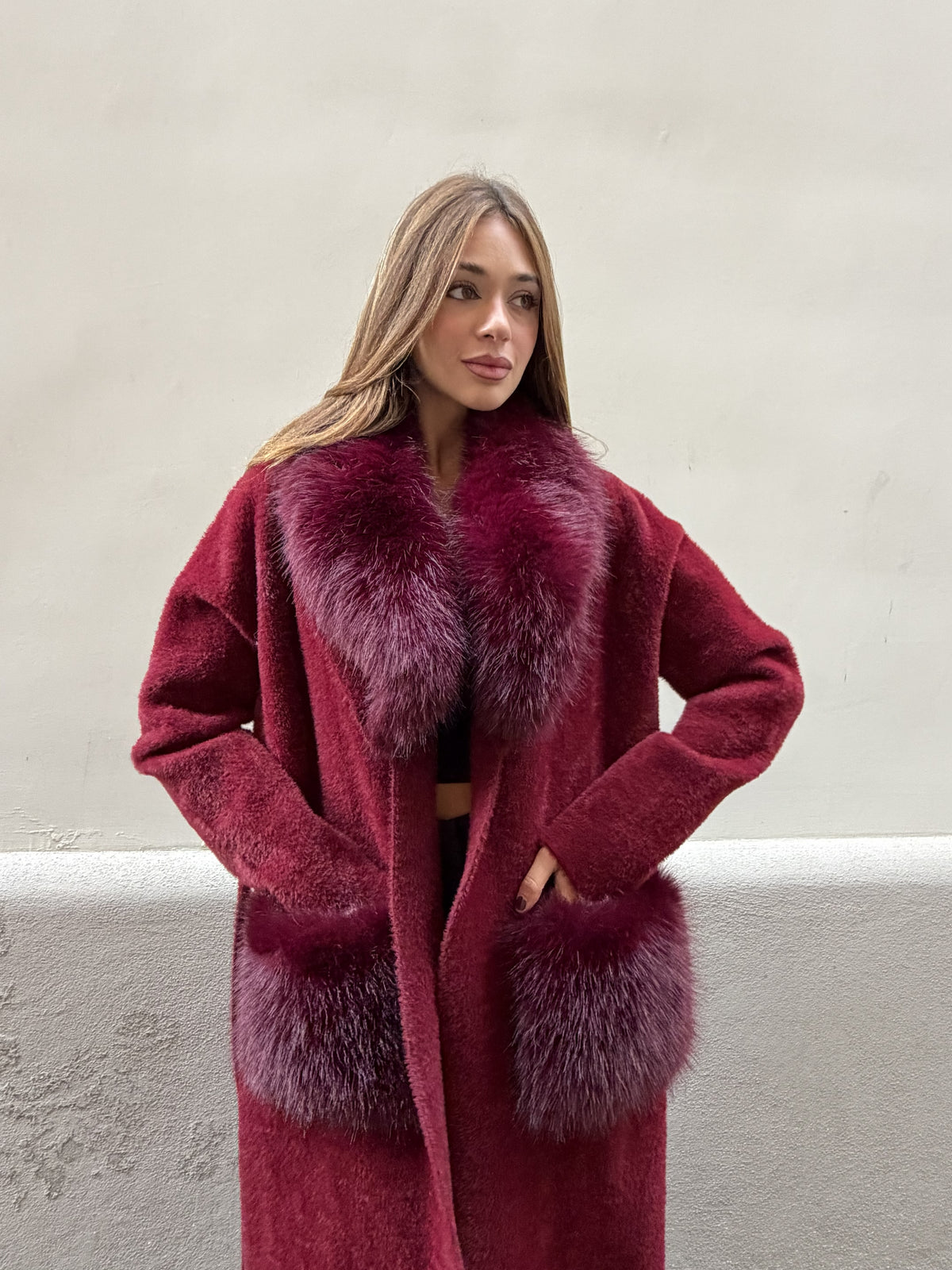 Cappotto ecopelliccia