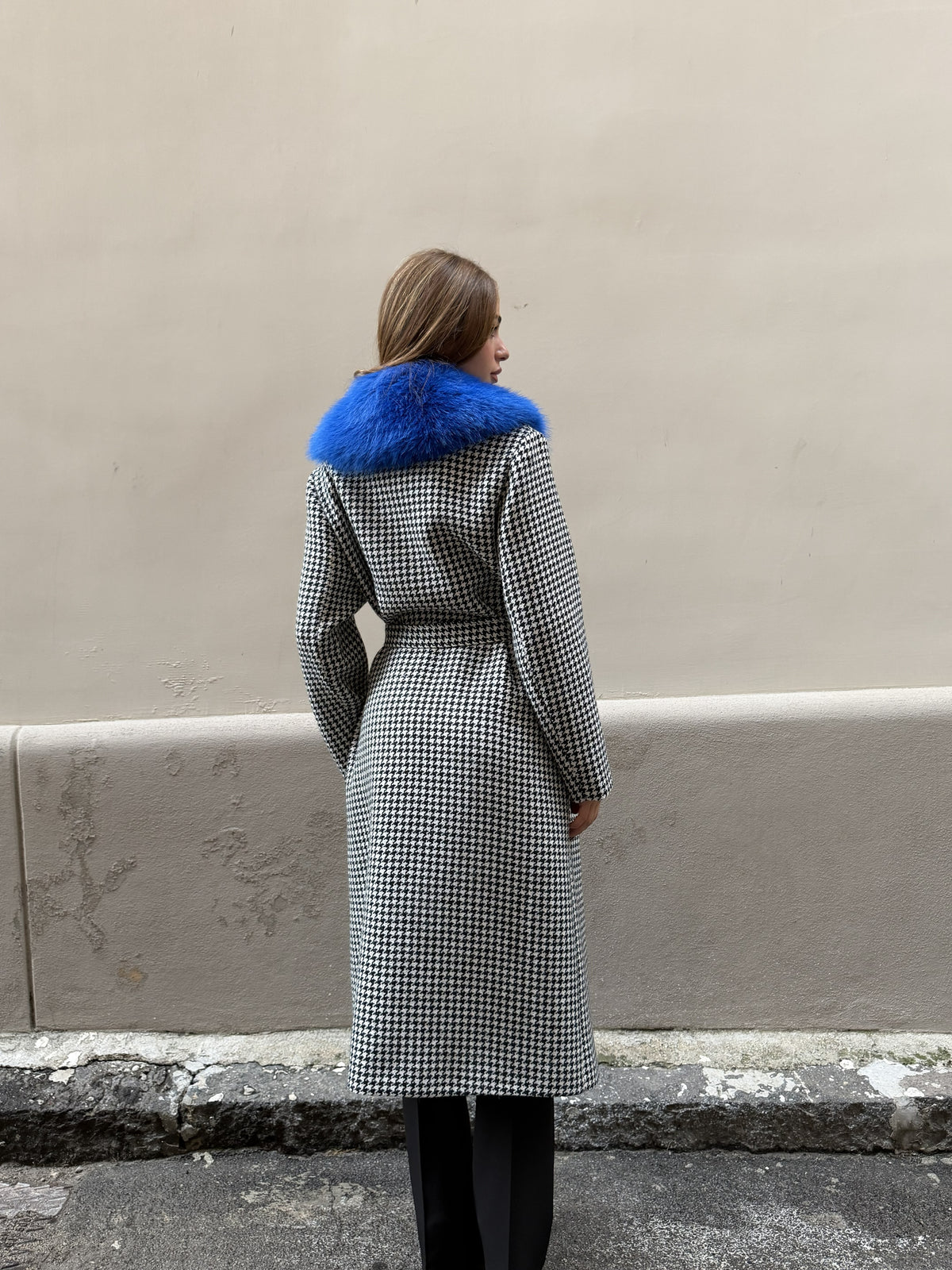 Cappotto Lungo Pied de Poule