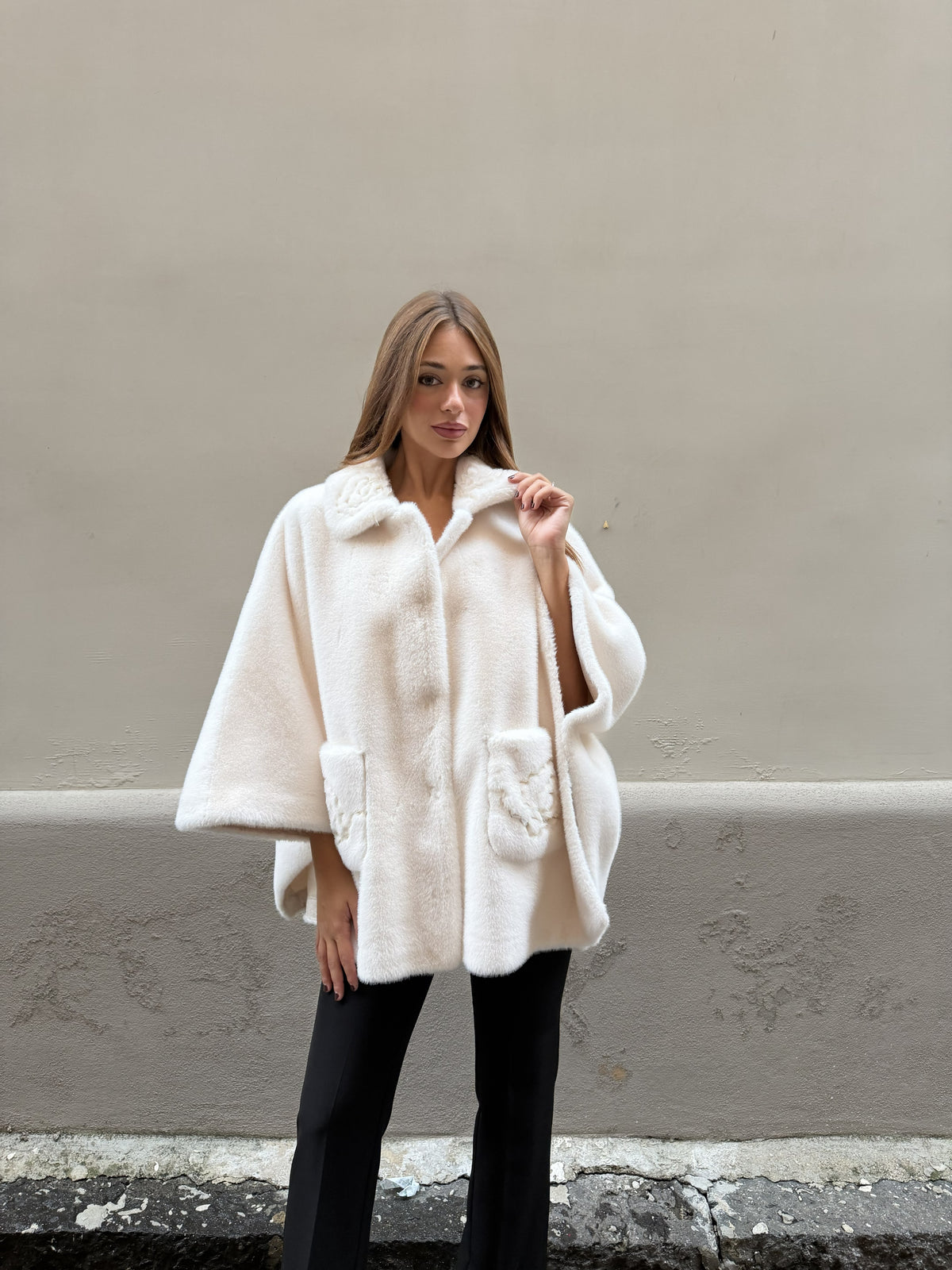 Cappotto Mantellla Ecopelliccia