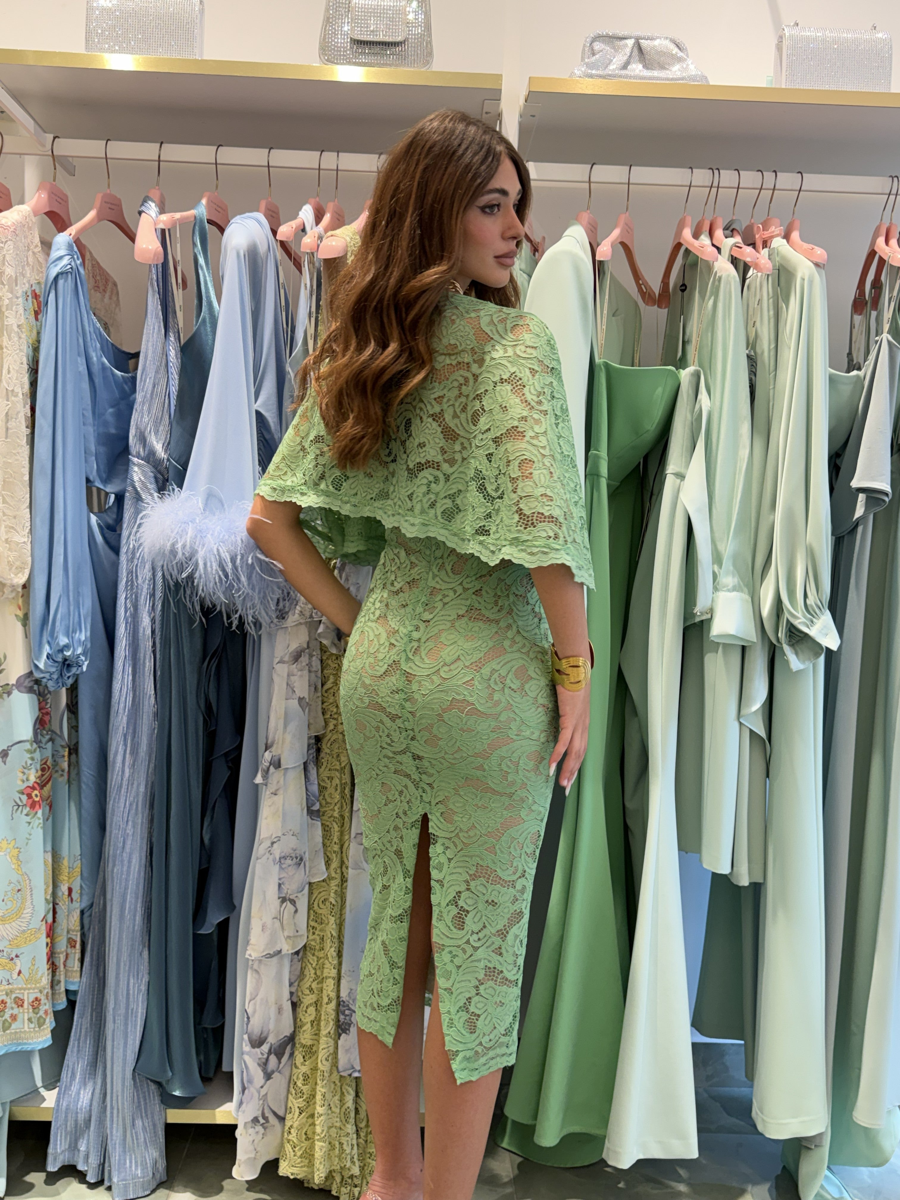 Mint Lace Silhouette