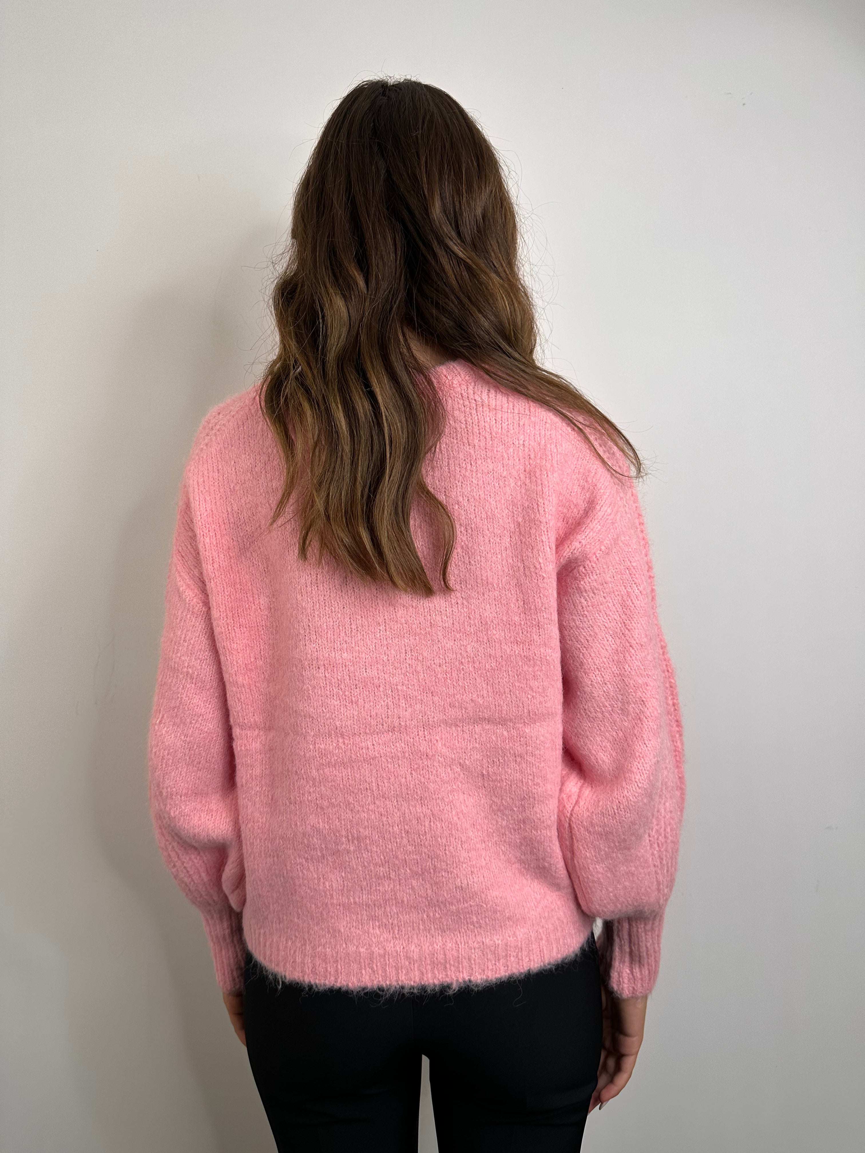 Maglione con ricamo in fiore