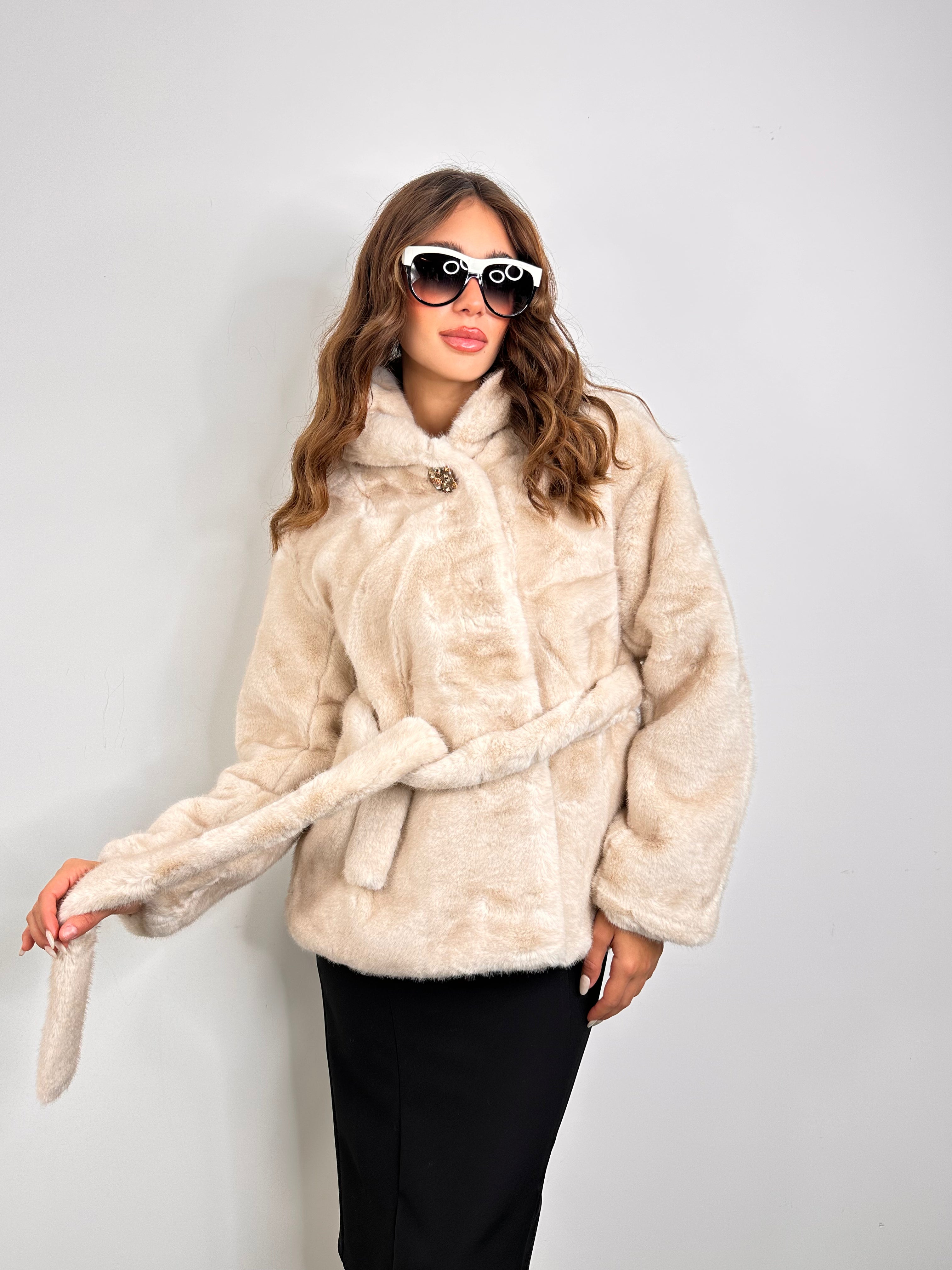 Cappotto in Eco-Pelliccia jamilia