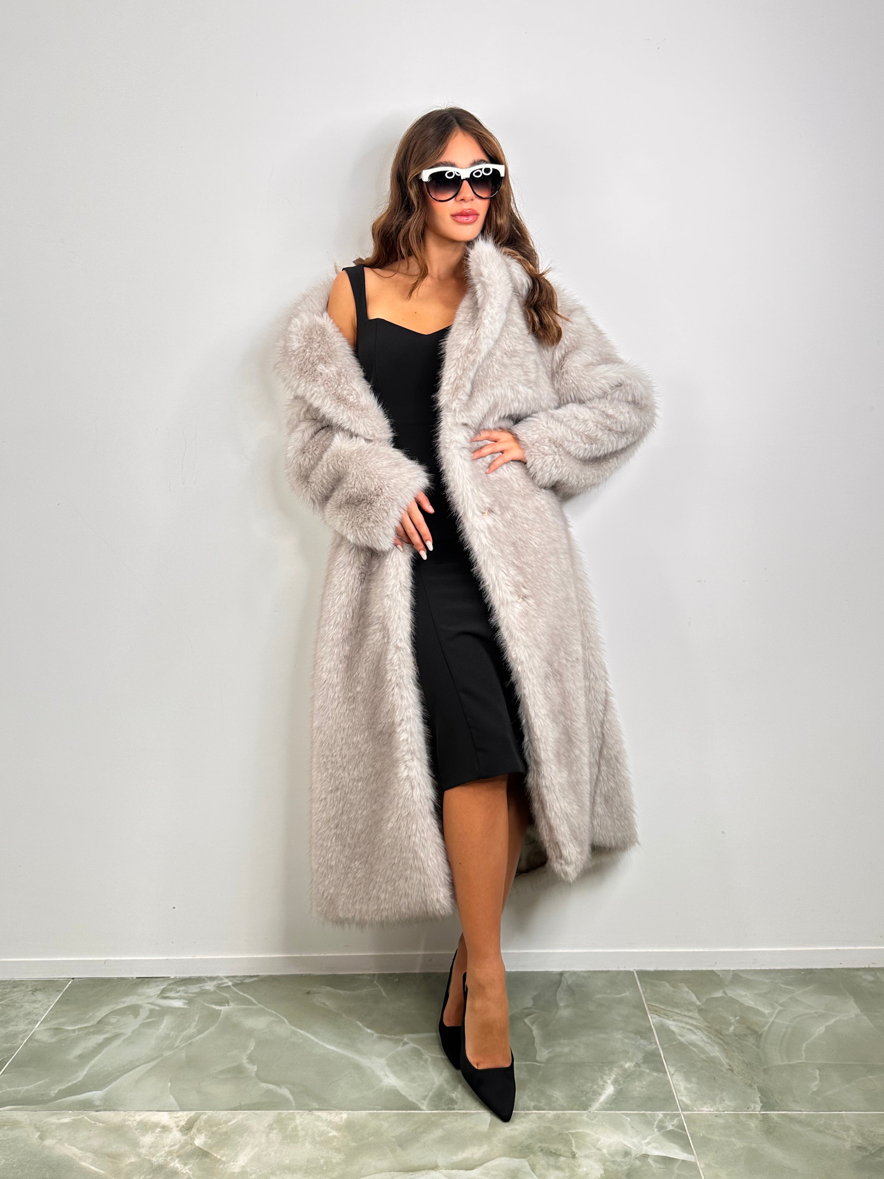 Cappotto lungo Eco Pelliccia