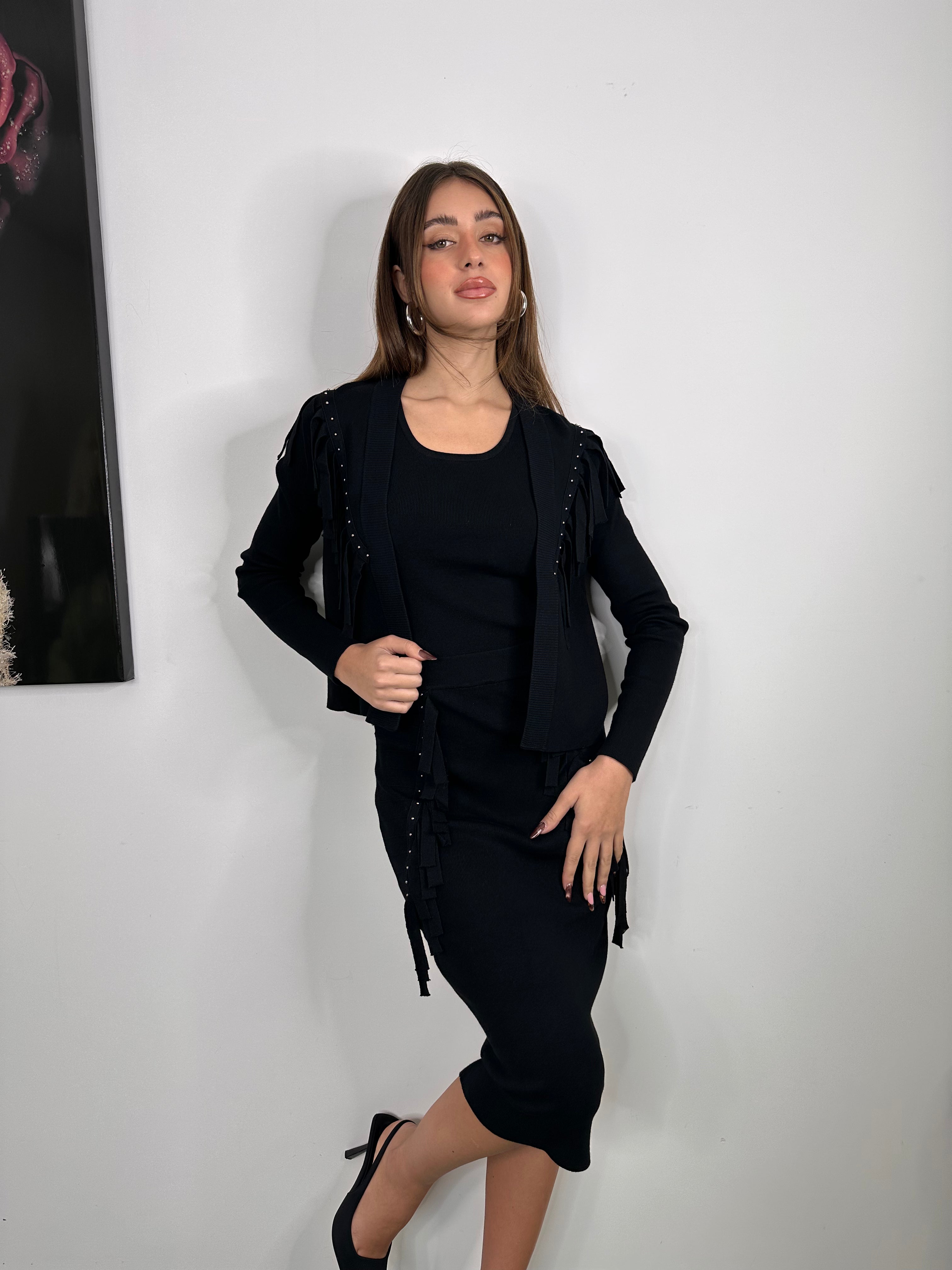 Completo Nero con Frange