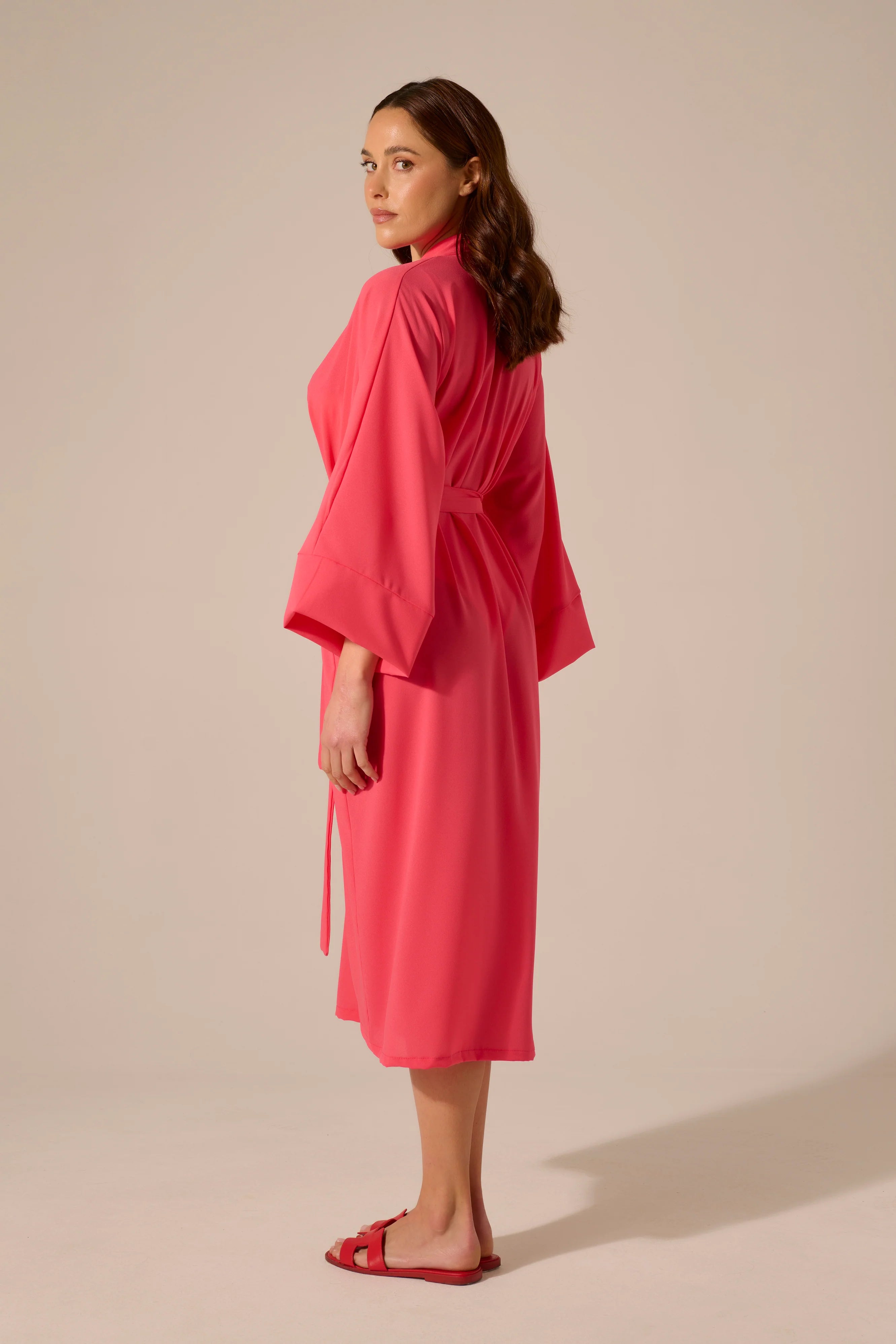 Kimono Giappo Midi Corallo