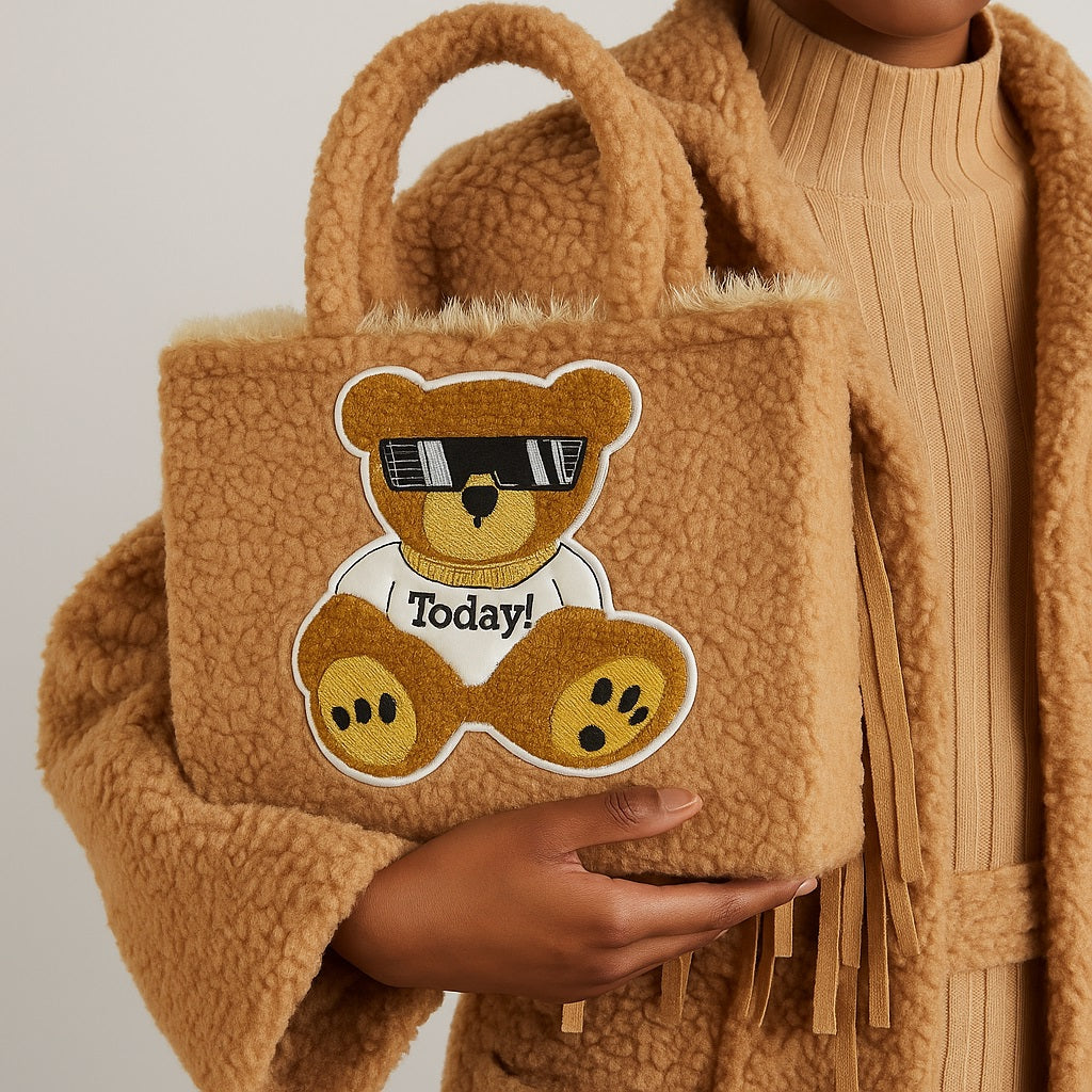 Borsa Tote Teddy Bear Honey