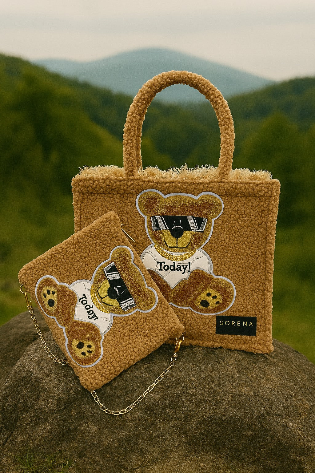 Borsa Tote Teddy Bear Honey