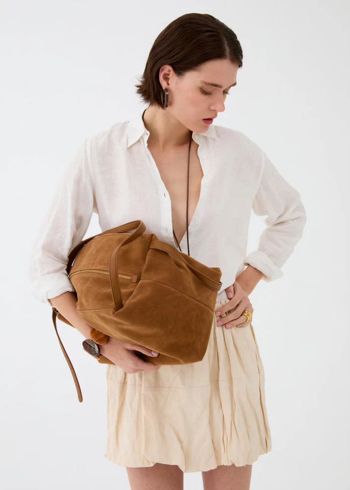 BORSA JUNE A SPALLA SCAMOSCIATO