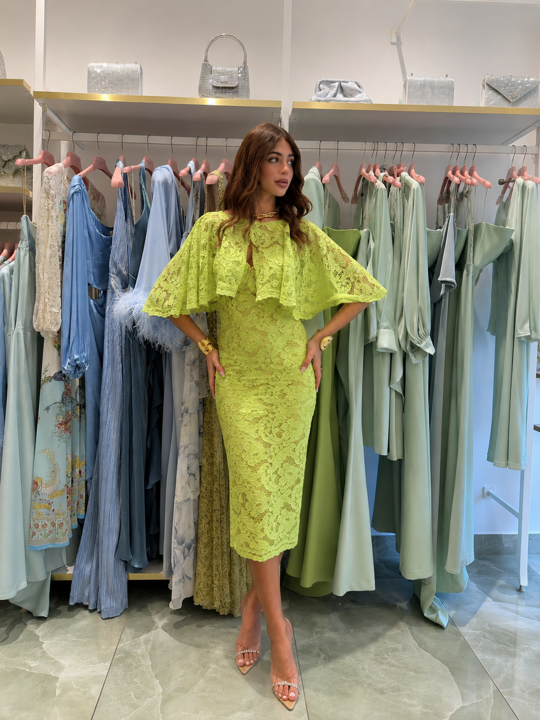 Lime Lace Silhouette