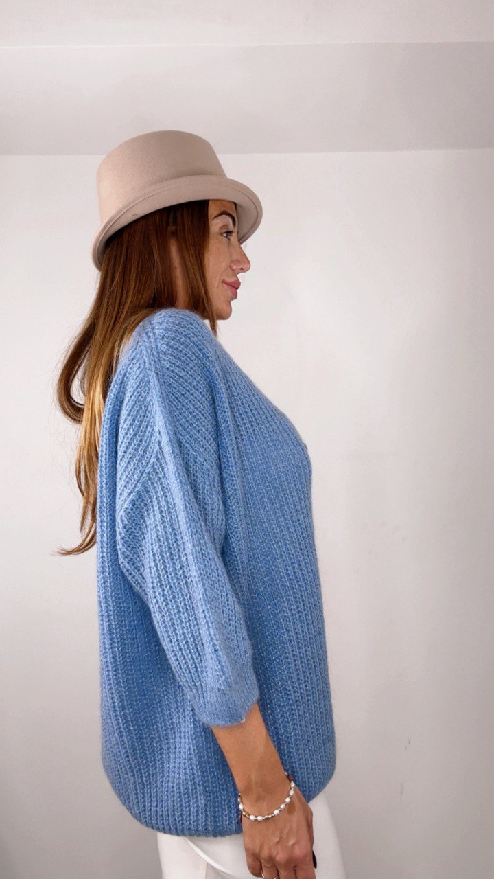 Cardigan Eiki Azzurro