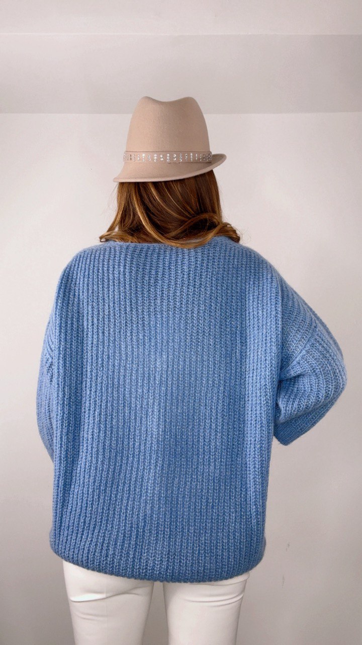 Cardigan Eiki Azzurro