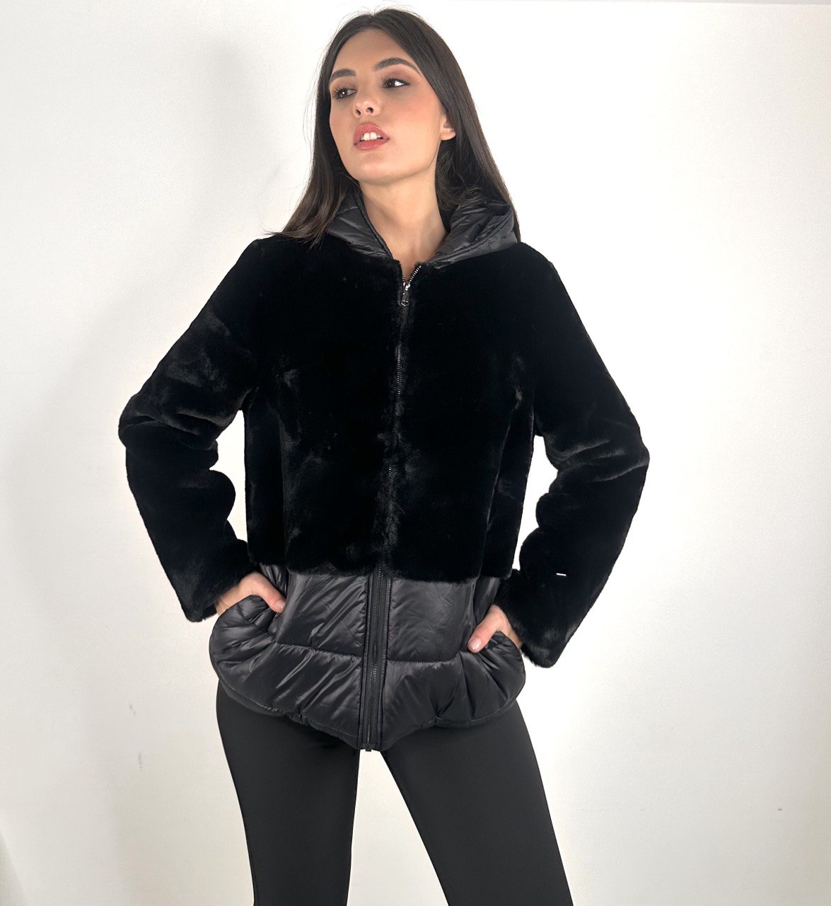 Giacca Muse eco Pelliccia Nero