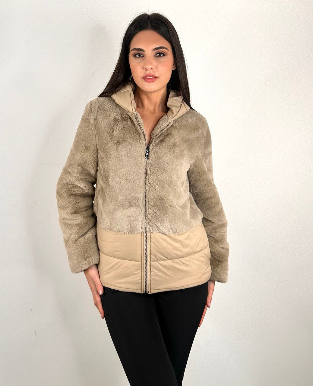 Giacca Muse eco Pelliccia Beige